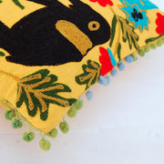 Suzani Embroidery Cushion Cover Pom Pom Pillow Cases