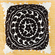 Black Woolen Embroidered Cushions Suzani Pillow Cover