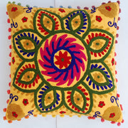 Suzani Cushion Cover Woolen Embroidery Pillow Cases