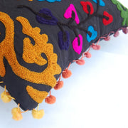 Handmade Suzani Pillow Cover Woolen Embroidery Cushion