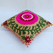 Vintage Suzani Cushion Cover Embroidered Square Pillows