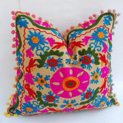 Suzani Cushion Cover Embroidered Pillow Case Sofa Decor