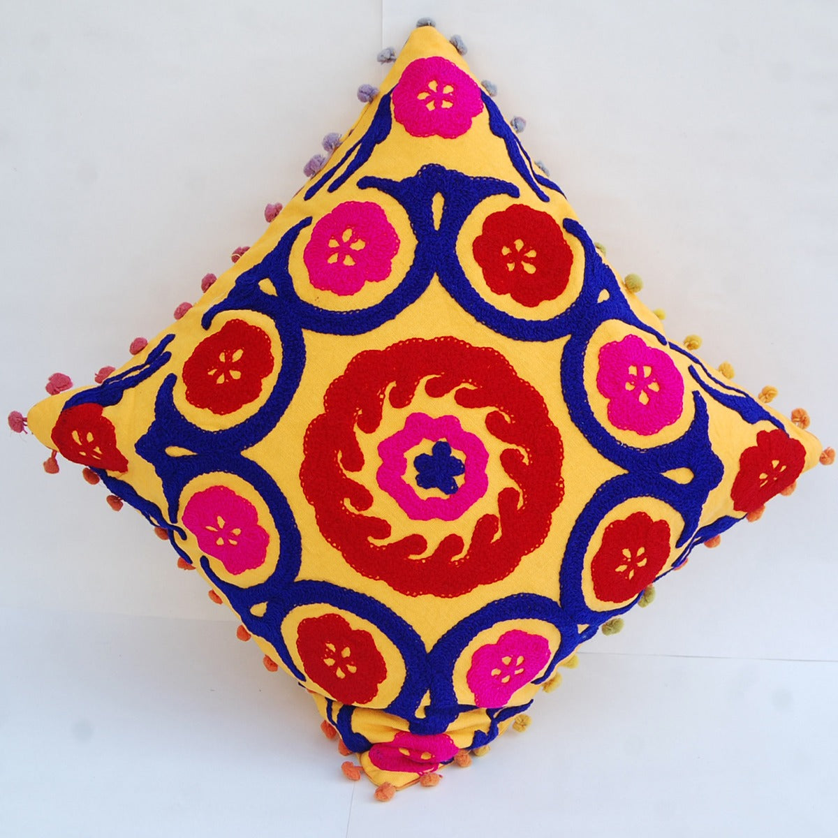 Traditional Suzani Cushion Cover Home Decor Pillows - CraftJaipur