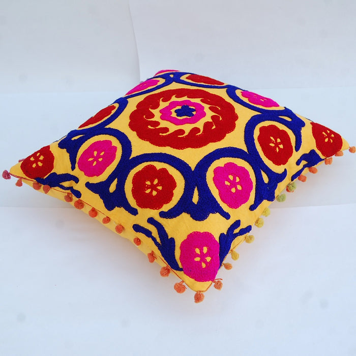 Traditional Suzani Cushion Cover Home Decor Pillows - CraftJaipur