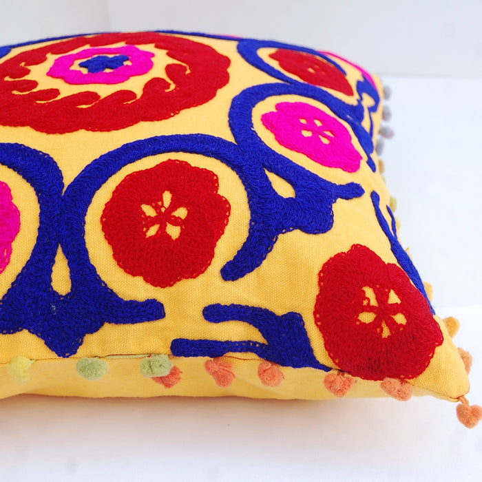 Traditional Suzani Cushion Cover Home Decor Pillows - CraftJaipur