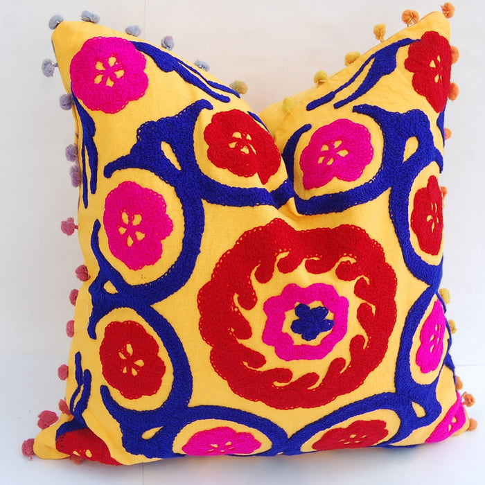 Traditional Suzani Cushion Cover Home Decor Pillows - CraftJaipur