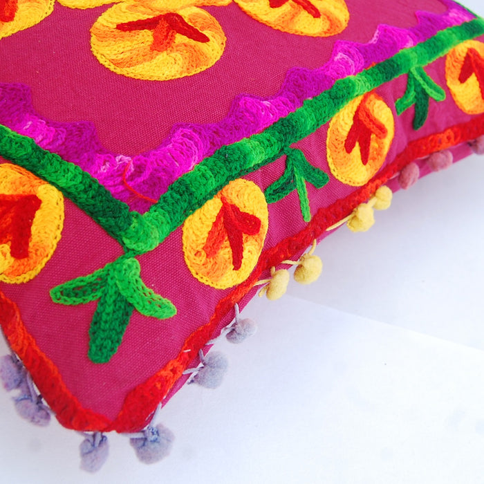 Indian Suzani Cushion Cover Vintage Pillows Decorative - CraftJaipur