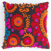 Embroidered Suzani Square Cushion Cover
