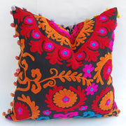 Embroidered Suzani Square Cushion Cover