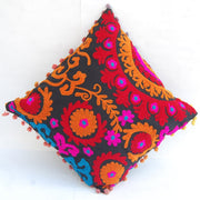 Embroidered Suzani Square Cushion Cover