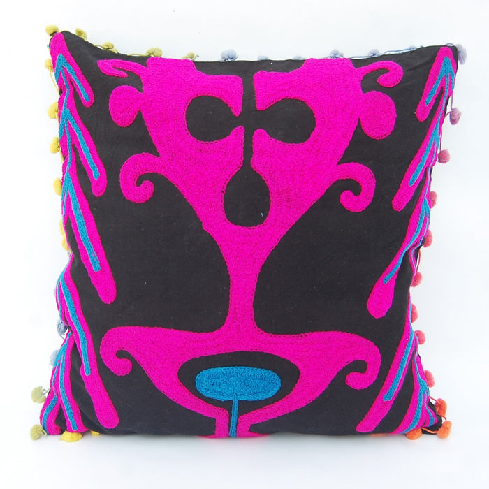 Indian Suzani Cushion Covers Woolen Embroidery Pillows - CraftJaipur