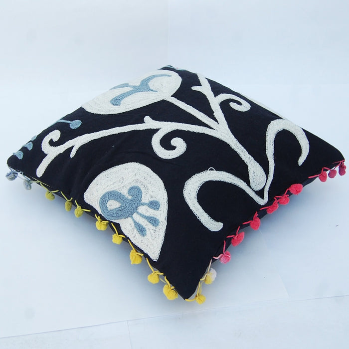 Woolen Embroidery Suzani Cushion Covers Decorative - CraftJaipur