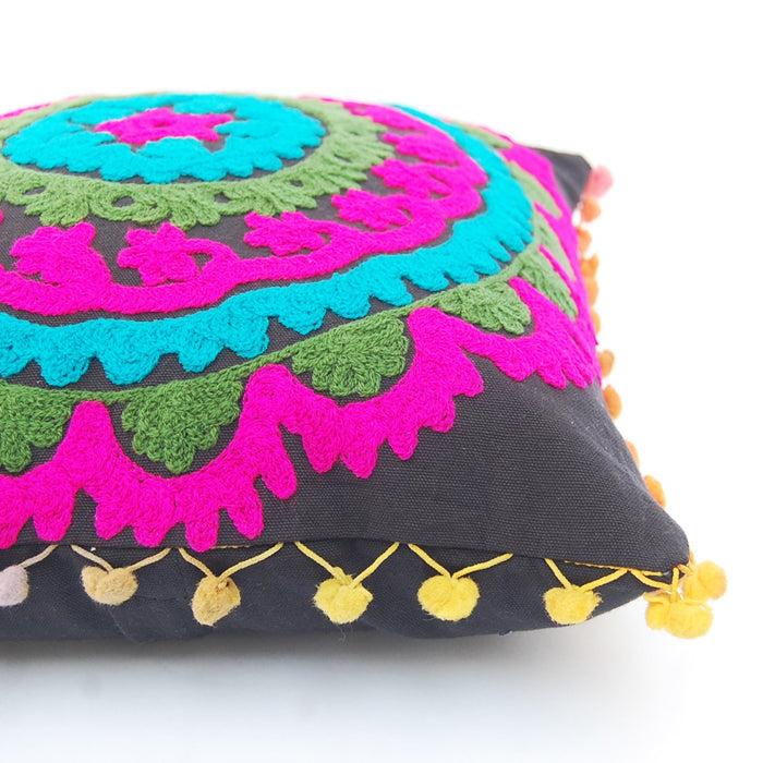 Embroidery Pillow Cover Decorative Suzani Cushions - CraftJaipur