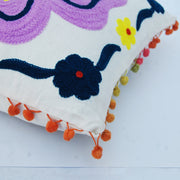 Indian Suzani Cushion Cover Embroidered Square Pillows - CraftJaipur