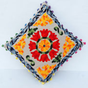 Vintage Suzani Cushion Cover Pillows Woolen Embroidery - CraftJaipur