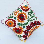 Cotton Pillow Cover Embroidery Suzani Floral Cushions
