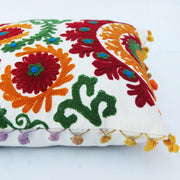 Cotton Pillow Cover Embroidery Suzani Floral Cushions