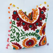 Cotton Pillow Cover Embroidery Suzani Floral Cushions