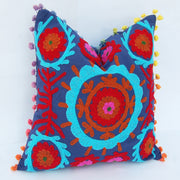 Indian Embroidery Suzani Cushion Cover Square Pillow