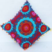 Indian Embroidery Suzani Cushion Cover Square Pillow