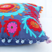 Indian Embroidery Suzani Cushion Cover Square Pillow