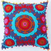 Indian Embroidery Suzani Cushion Cover Square Pillow