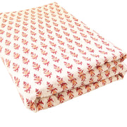 Wooden Block Floral Printed Natural Cotton Indian Fabric-Craft Jaipur