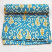 Kantha Quilt Indian Bedspread, Throw Handmade Queen Blanket Gudri Ralli