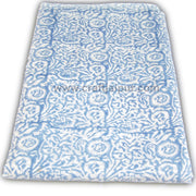 Handmade Indigo Blue Sanganeri Block Printed Indian Fabrics - CraftJaipur