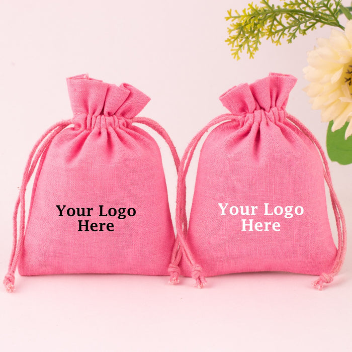 Personalized logo print Wedding Favor bags Gift Bag Jewelry Party Bags Drawstring Pouch soap package pouches