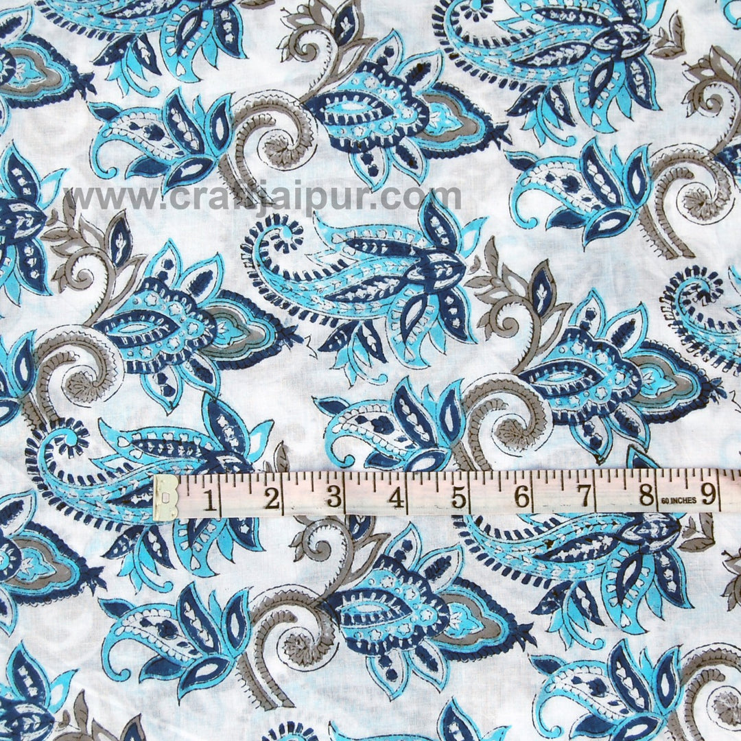 Paisley Print Cotton Fabric - CraftJaipur