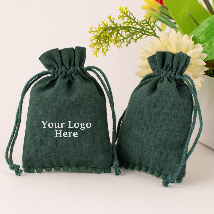 Drawstring Pouches Custom Jewelry Packaging Bags Chic Wedding Favor Bags Jewelry Pouch