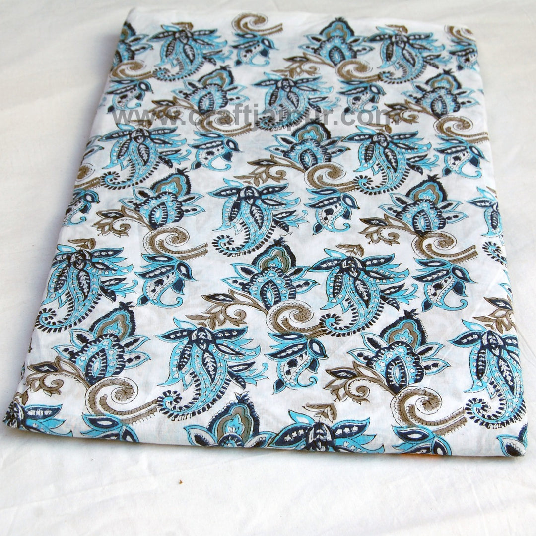 Paisley Print Cotton Fabric - CraftJaipur