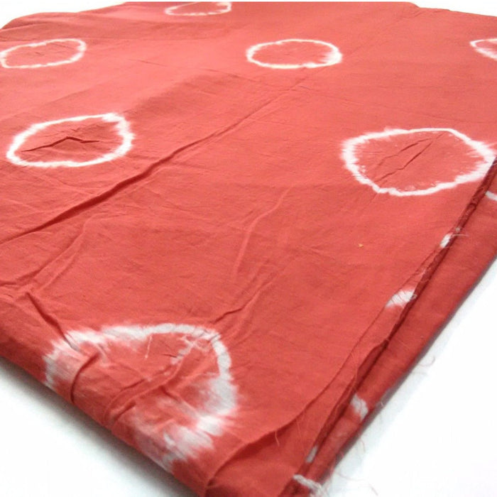Red Color Bandhani Cotton Fabric For Sewing - CraftJaipur