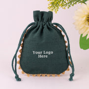 Custom Jewelry Packaging Pouch Custom Logo Print Package Supplies Cotton Jewelry Bags