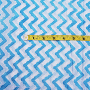 Zig Zag Block Printed Running Cotton Indian Dress Fabric