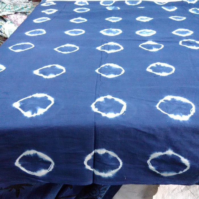 Shibori Printed Indian Cotton Handmade Indigo Tie Dye Fabric - CraftJaipur