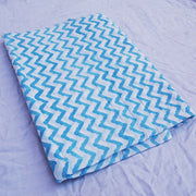 Zig Zag Block Printed Running Cotton Indian Dress Fabric