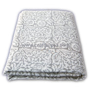 Floral Block Printed Cotton Fabric Sewing Voile Material - CraftJaipur