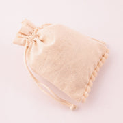 Custom Jewelry Packaging Pouch Logo Personalized Drawstring Bag Small Wedding Favor Ring Cotton Pouch Bag