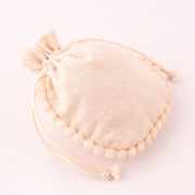 Pack Of 100 Natural Cotton Jewelry Packaging Pouch, Designer Wedding Favor Bags - CraftJaipur