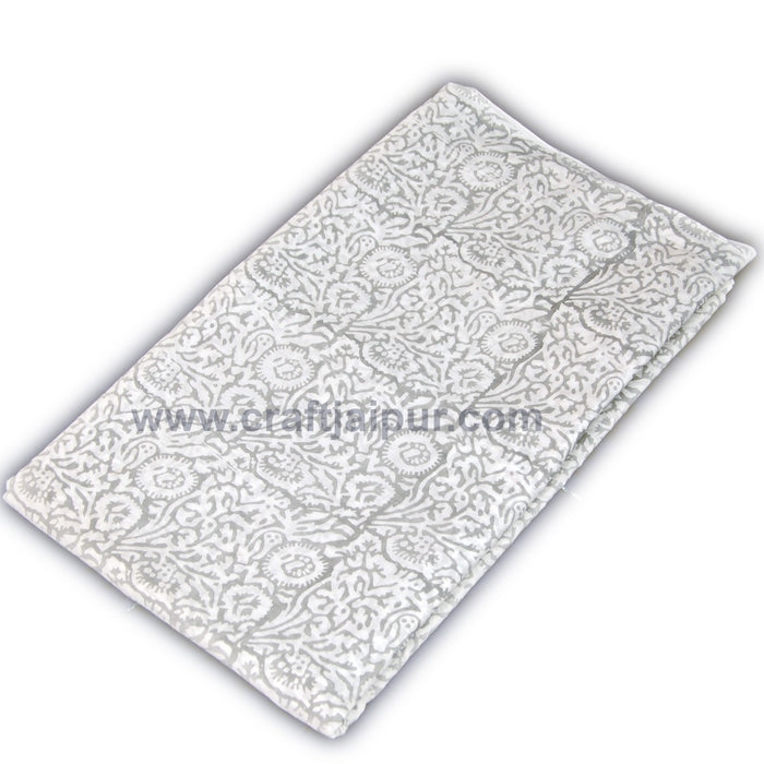 Floral Block Printed Cotton Fabric Sewing Voile Material-Craft Jaipur