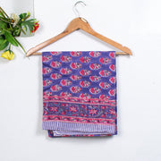 Decorative Floral Print Duppta, Women Beach Pareo, Block Print Sarong - CraftJaipur