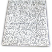 Floral Block Printed Cotton Fabric Sewing Voile Material - CraftJaipur