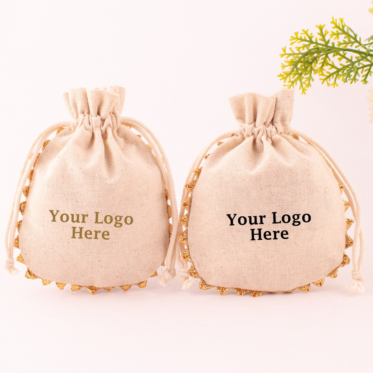 Buy 50 Jewelry Bag Custom Drawstring Cotton Bag Jewelry Pouch Personalized  LOGO Name Soap Candle Sachet Cosmetic Gift Packaging Present Bags Online in  India 