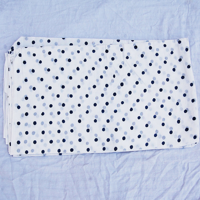 Handmade Polka Dot Printed Natural Cotton Dress Sewing Fabric - CraftJaipur