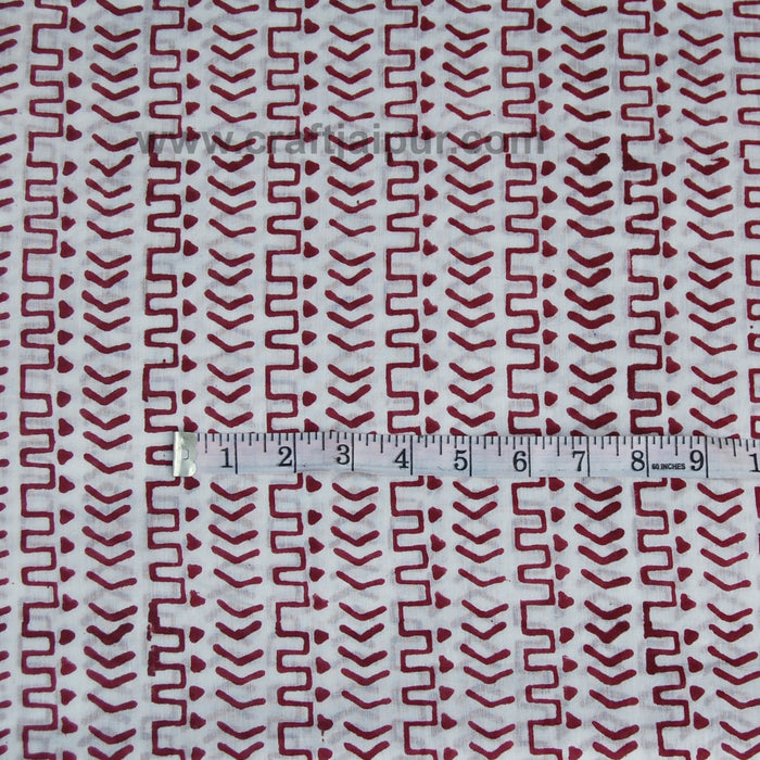 Sanganeri Block Printed Running Cotton Dressmaking Fabric-Craft Jaipur