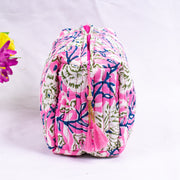 Block Printed Large Toiletry Bag, Waterproof Wash Bag, Makeup Bag, Cosmetic Bag, Travel Bag with Pockets, Jumbo Wash Bag Assorted