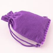 Purple Designer Cotton Jewelry Packaging Pouch Drawstring Pouch With Customizable Brand Logo (Pack Of 100, Free Shipping)