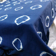 Shibori Printed Indian Cotton Handmade Indigo Tie Dye Fabric